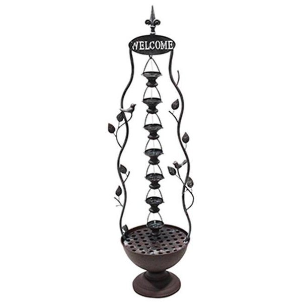 Alpine Corp Alpine Corp MAZ256 41 in. 7 Hanging Cup Tier Layered Floor Fountain MAZ256